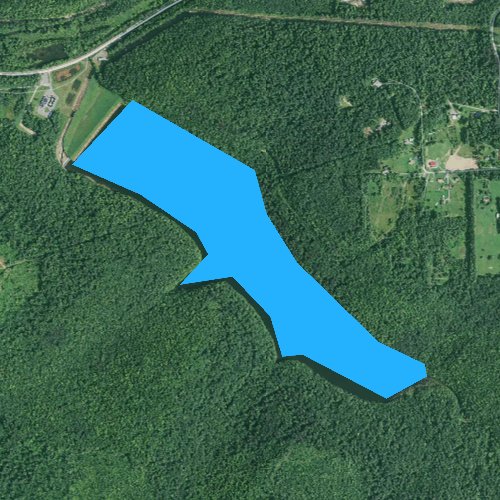 Fly fishing map for Laural Run Reservoir, Pennsylvania