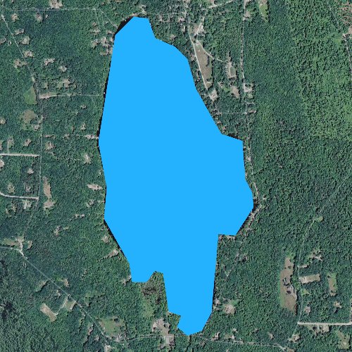 Fly fishing map for Laurel Lake, New Hampshire