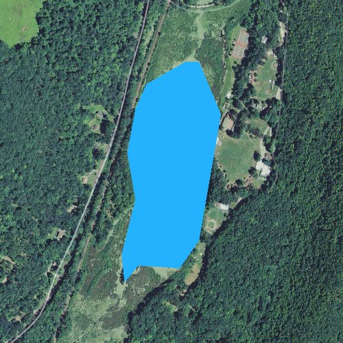 Fly fishing map for Leonard Pond, Connecticut