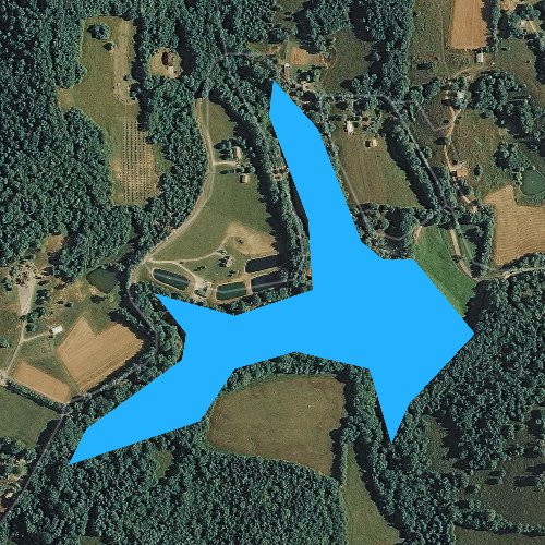 Fly fishing map for Lewisburg Reservoir, Tennessee