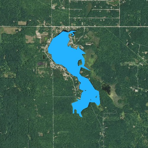 Fly fishing map for Lily Lake, Michigan