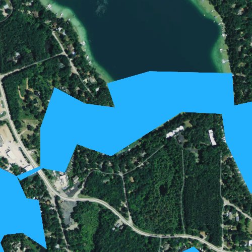 Fly fishing map for Limekiln Lake, Wisconsin