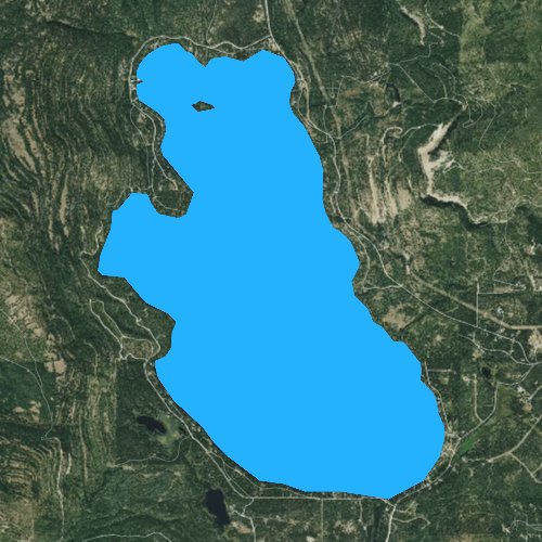 Fly fishing map for Little Bitterroot Lake, Montana