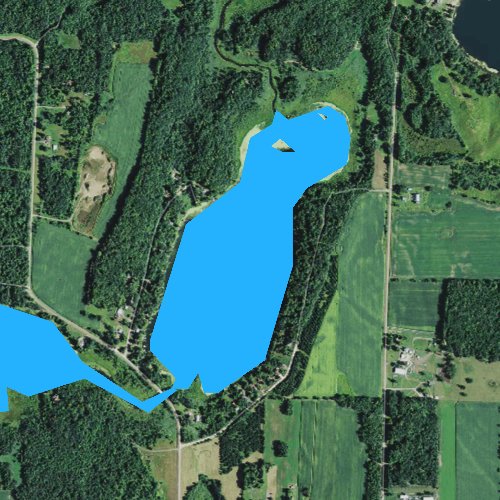 Fly fishing map for Little Blake Lake, Wisconsin