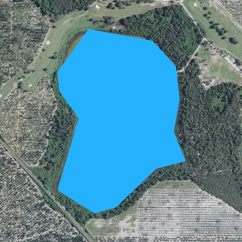 Fly fishing map for Little Bonnet Lake, Florida