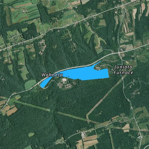 Fly fishing map for Little Buffalo Lake, Pennsylvania