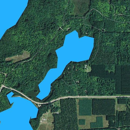 Fly fishing map for Little Carr Lake, Wisconsin