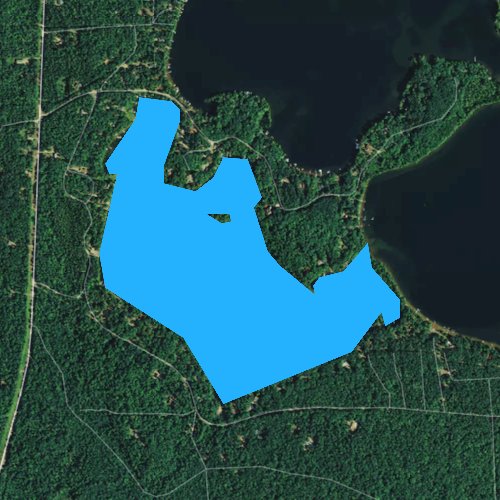 Fly fishing map for Little Crawling Stone Lake, Wisconsin