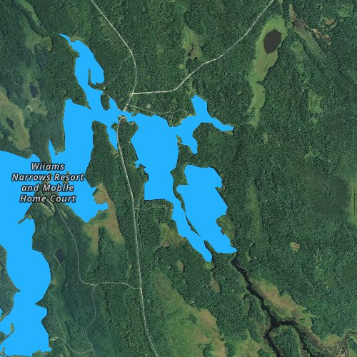 Fly fishing map for Little Cut Foot Sioux Lake, Minnesota