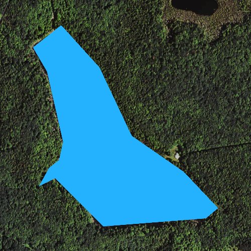 Fly fishing map for Little Duck Lake, Michigan