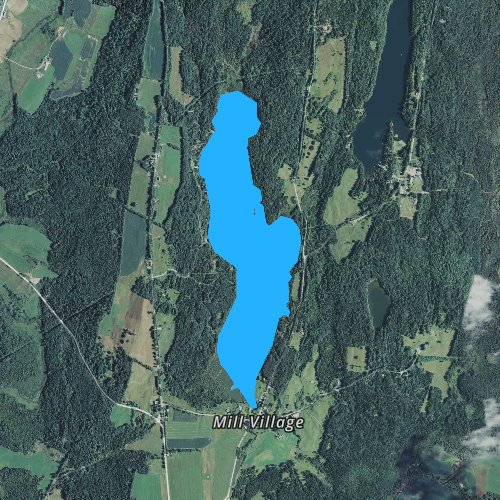 Fly fishing map for Little Hosmer Pond, Vermont