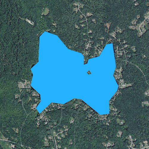 Fly fishing map for Little Island Pond, New Hampshire