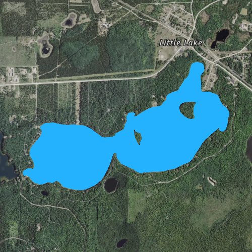 Fly fishing map for Little Lake: Marquette, Michigan