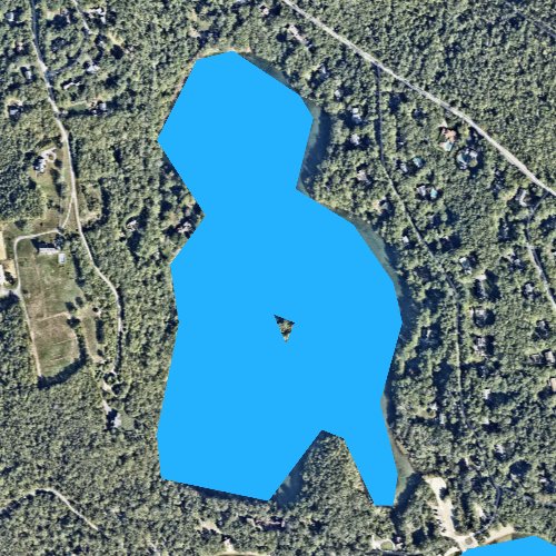 Fly fishing map for Little Long Pond, Massachusetts