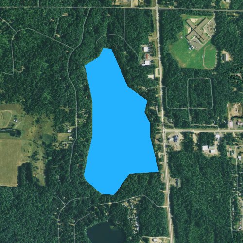 Fly fishing map for Little Muskie Lake, Wisconsin