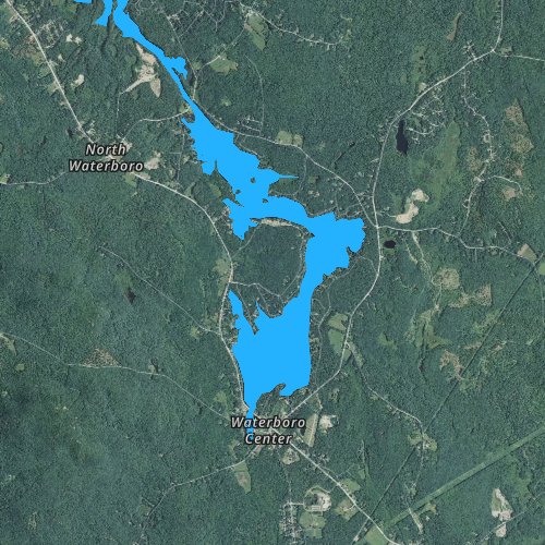 Fly fishing map for Little Ossipee Pond, Maine