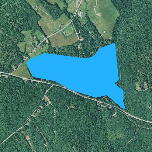 Fly fishing map for Little Pennesseewassee Pond, Maine