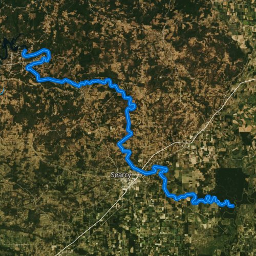 Fly fishing map for Little Red River, Arkansas