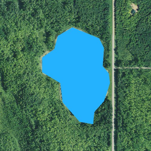 Fly fishing map for Little Round Lake, Minnesota