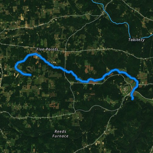 Fly fishing map for Little Sandy Creek, Pennsylvania