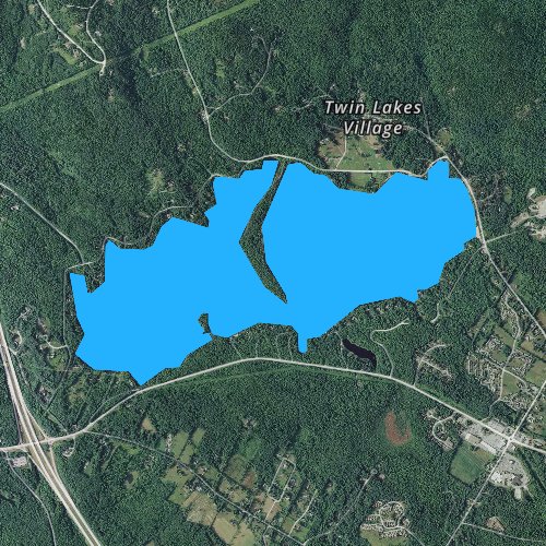 Fly fishing map for Little Sunapee Lake, New Hampshire