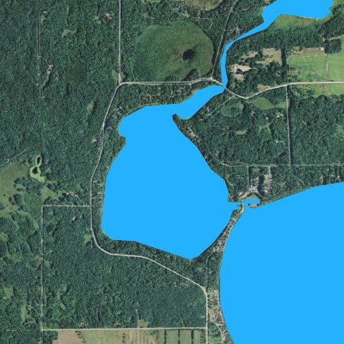 Fly fishing map for Little Yellow Lake, Wisconsin