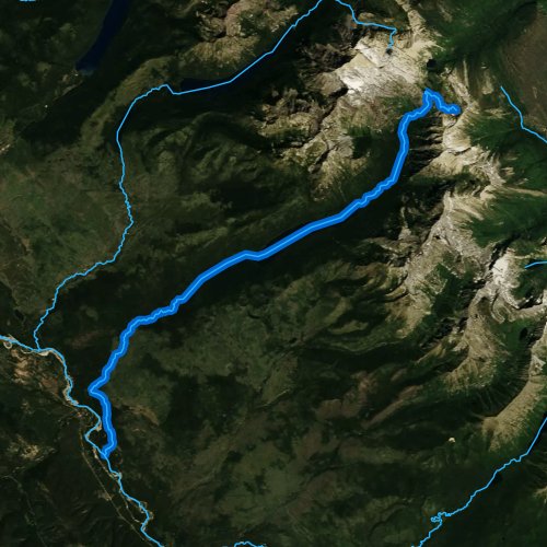 Fly fishing map for Logging Creek, Montana