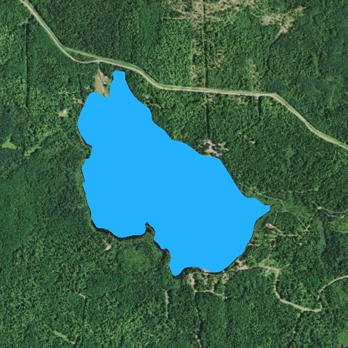 Fly fishing map for Long Lake: Ashland, Wisconsin