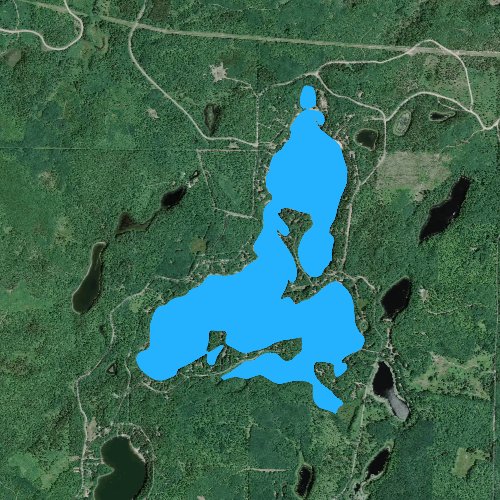 Fly fishing map for Long Lake: Bayfield, Wisconsin