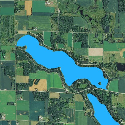 Fly fishing map for Long Lake: Polk, Wisconsin