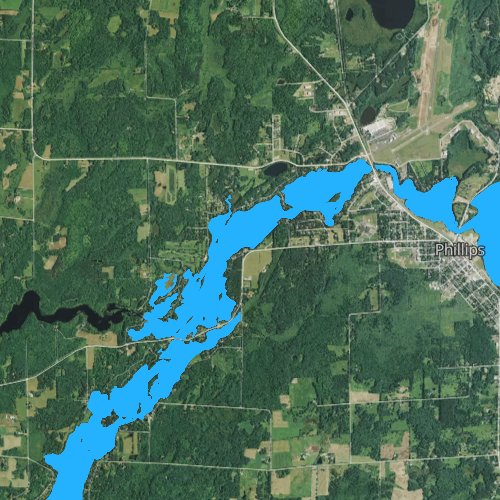 Fly fishing map for Long Lake: Price, Wisconsin
