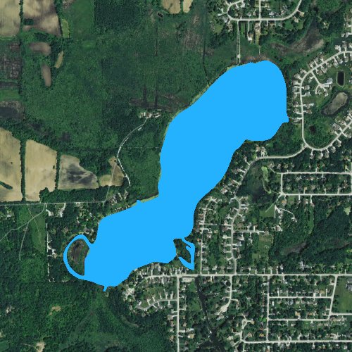Fly fishing map for Long Lake: Racine, Wisconsin
