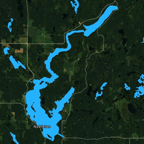 Fly fishing map for Long Lake: Washburn, Wisconsin