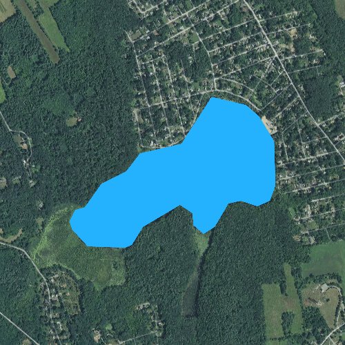 Fly fishing map for Long Pond, Massachusetts