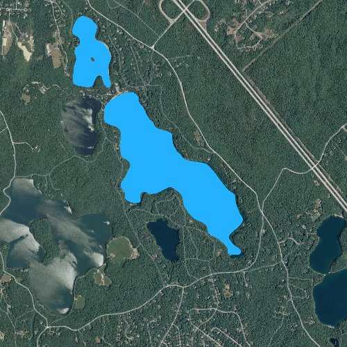 Fly fishing map for Long Pond: Plymouth, Massachusetts