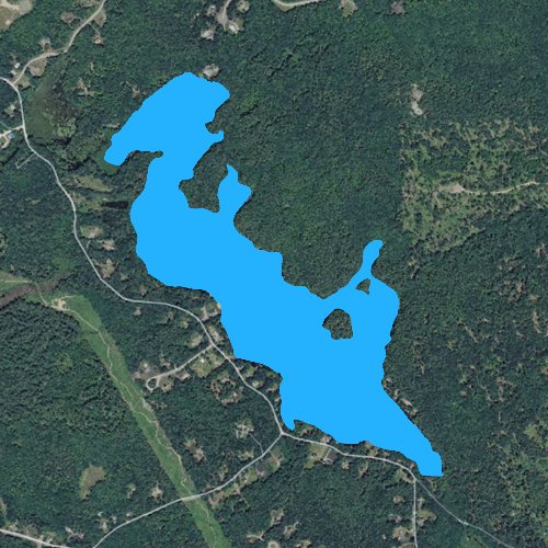 Fly fishing map for Long Pond: Rockingham, New Hampshire