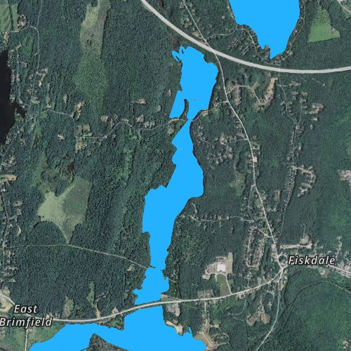 Fly fishing map for Long Pond: Worcester, Massachusetts