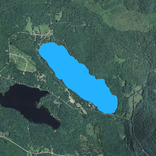 Fly fishing map for Long Pond: York, Maine