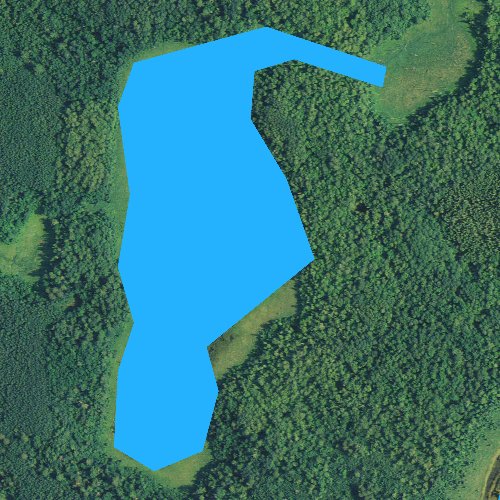 Fly fishing map for Lost Lake, Minnesota