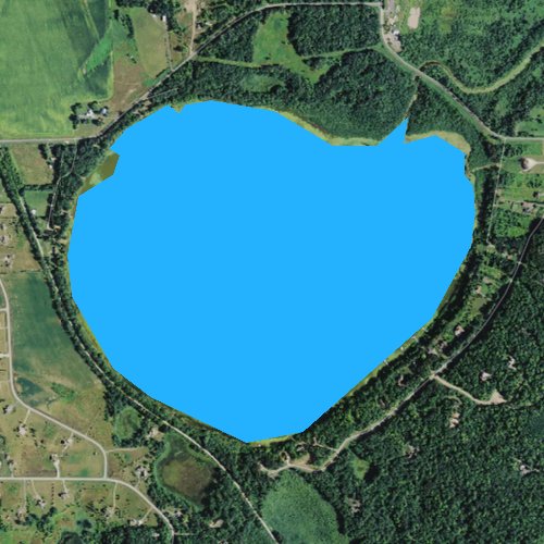 Fly fishing map for Lotus Lake, Wisconsin