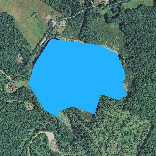 Fly fishing map for Lougee Pond, New Hampshire