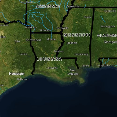 Fly fishing report and map for Louisiana.