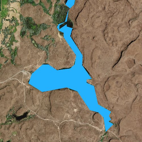 Fly fishing map for Lower Goose Lake, Washington