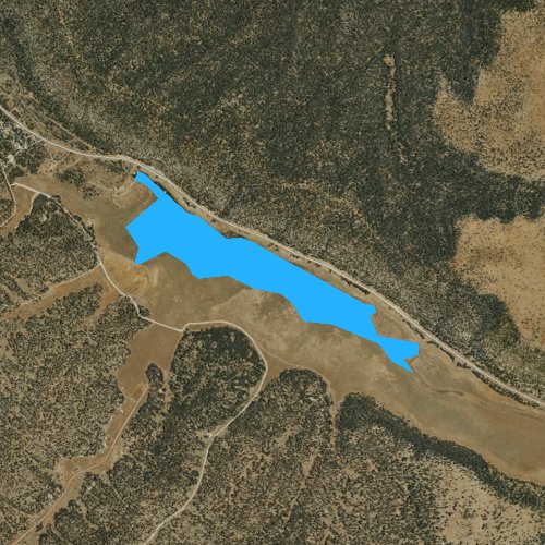 Fly fishing map for Lower Lake Mary, Arizona