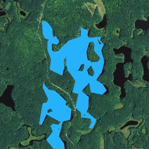 Fly fishing map for Loyhead Lake, Wisconsin