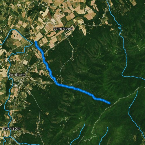 Fly fishing map for Madison Run, Virginia