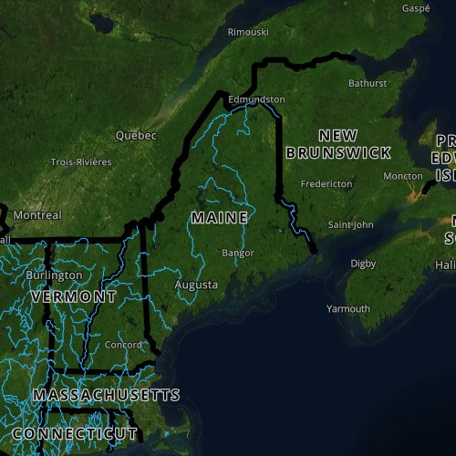 Fly fishing report and map for Maine.