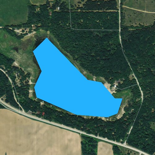 Fly fishing map for Marl Lake, Wisconsin