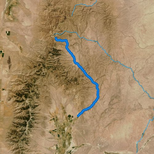 Fly fishing map for Martin Creek, Nevada