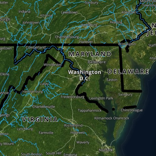 Fly fishing report and map for Maryland.
